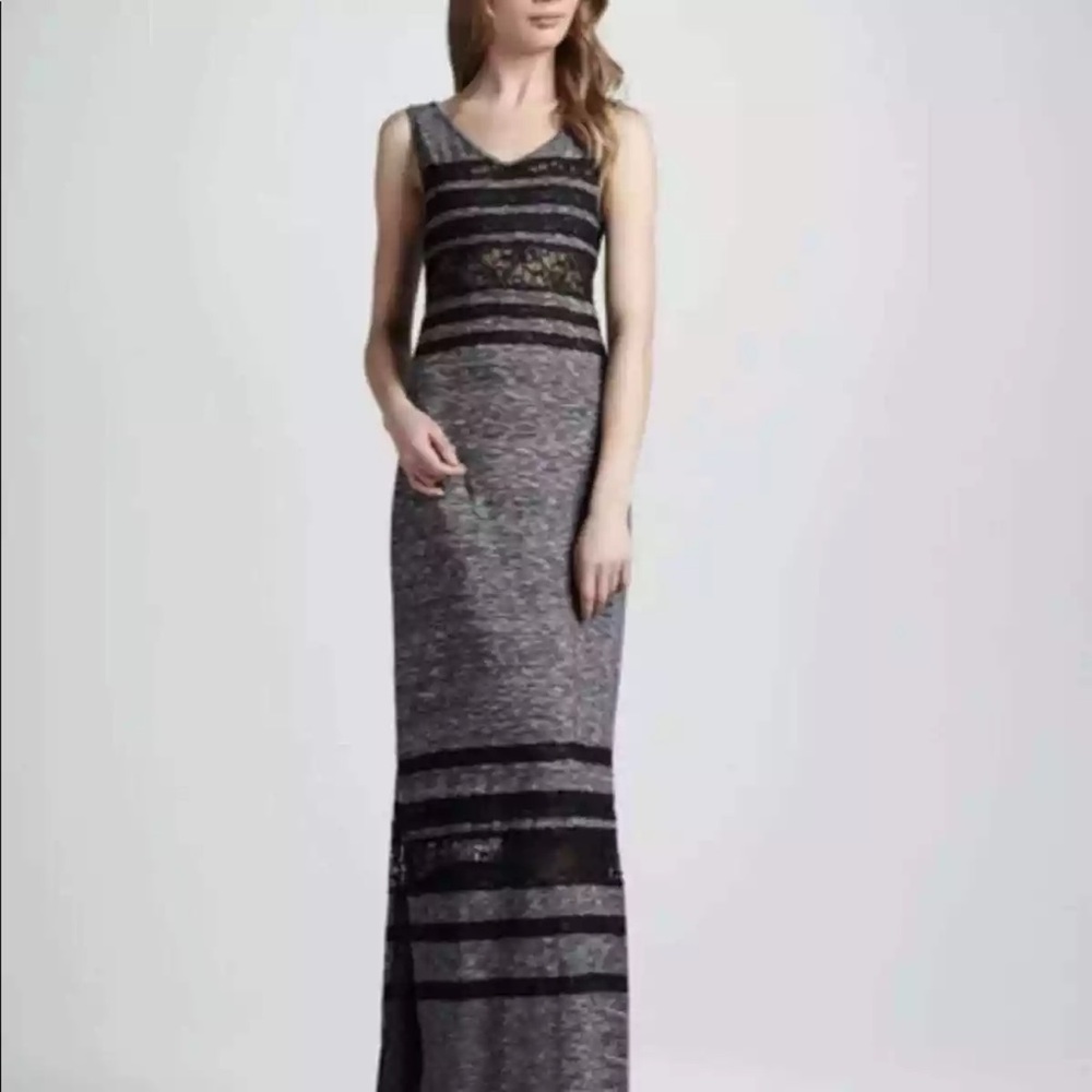 Free people hazy days, space dyed grey and lace Maxi dress, Size small - Picture 3 of 11